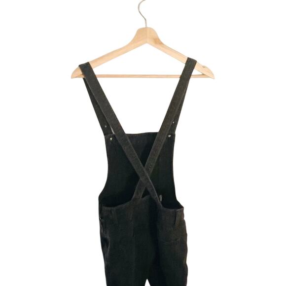 Free People- Black/Grey Denim Overalls Size 26 - Picture 12 of 14